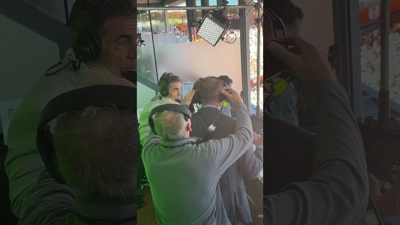 College Gameday ➡️ The Booth Quick turnaround today 😂