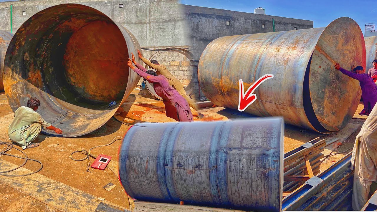 Process Of Making 25000 Liter Super Large Oil Tank | Oil Tank Manufacturing Process In Local Factory