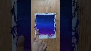 Night sky scenery drawing with soft pastels#shorts screenshot 2