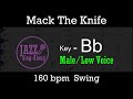 Mack The Knife - Backing Track with Intro + Lyrics in Bb (Male) - Jazz Sing-Along