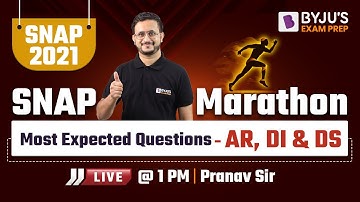 SNAP 2021 | Most Expected Questions - AR, DI & DS | Pranav Pant | BYJU