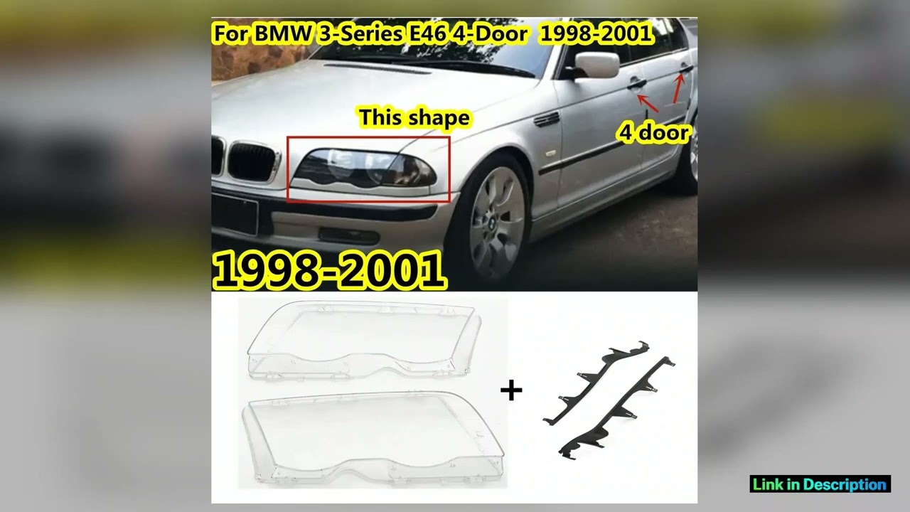 Car Headlight Light Lens Covers or Headlight Strip For BMW 3 Series E46 330xi 325xi 328xi 4Door