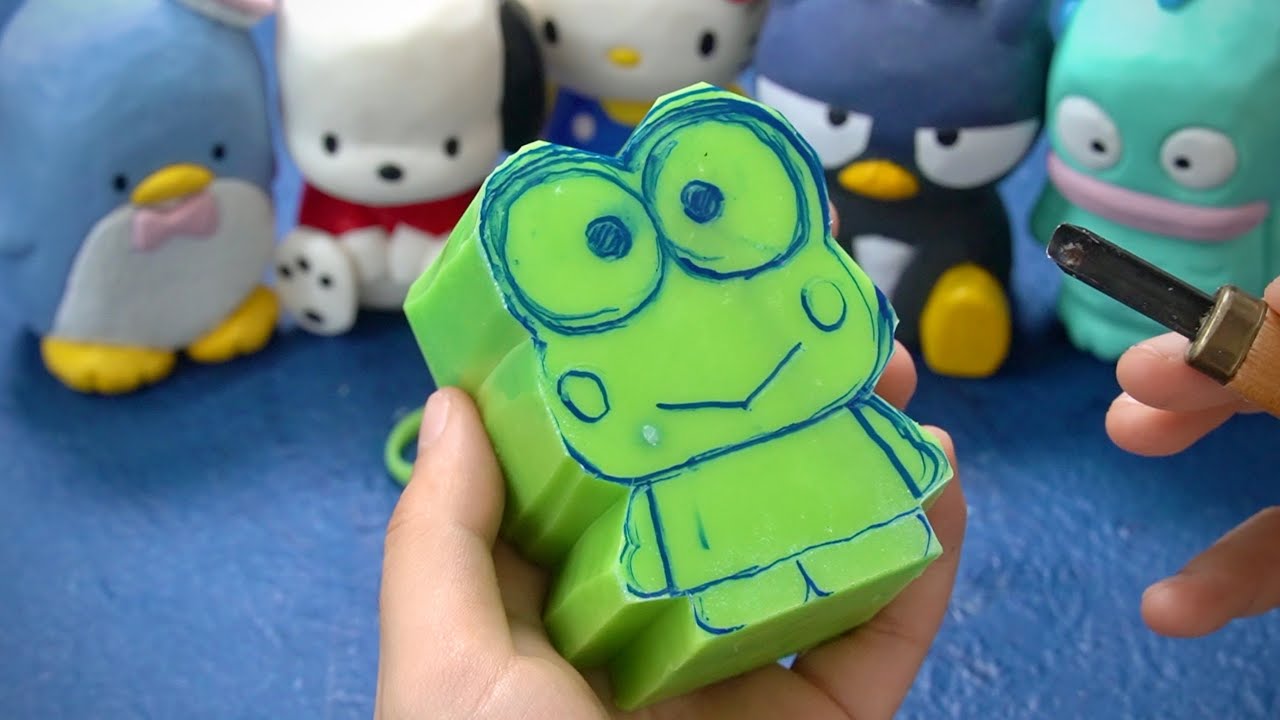 산리오 비누신병 케로피 비누조각