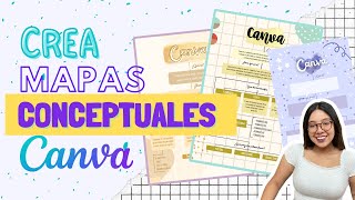 ¿Cómo hacer MAPAS CONCEPTUALES en CANVA? I Gratis y Fácil