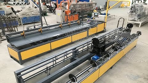Automatic single wire chain link fence machine with compact roll mesh