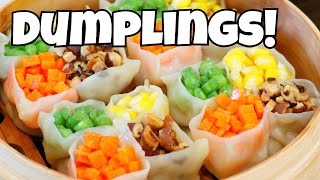 Four Happiness Steamed Dumplings (Dim Sum Recipe) by CiCi Li