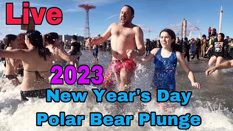 New Year's Day Polar Bear Plunge Live from Cony Island NYC in 2023