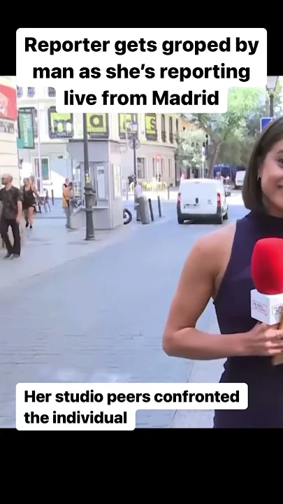 TV journalists gets groped by a man while she’s reporting on live television ￼