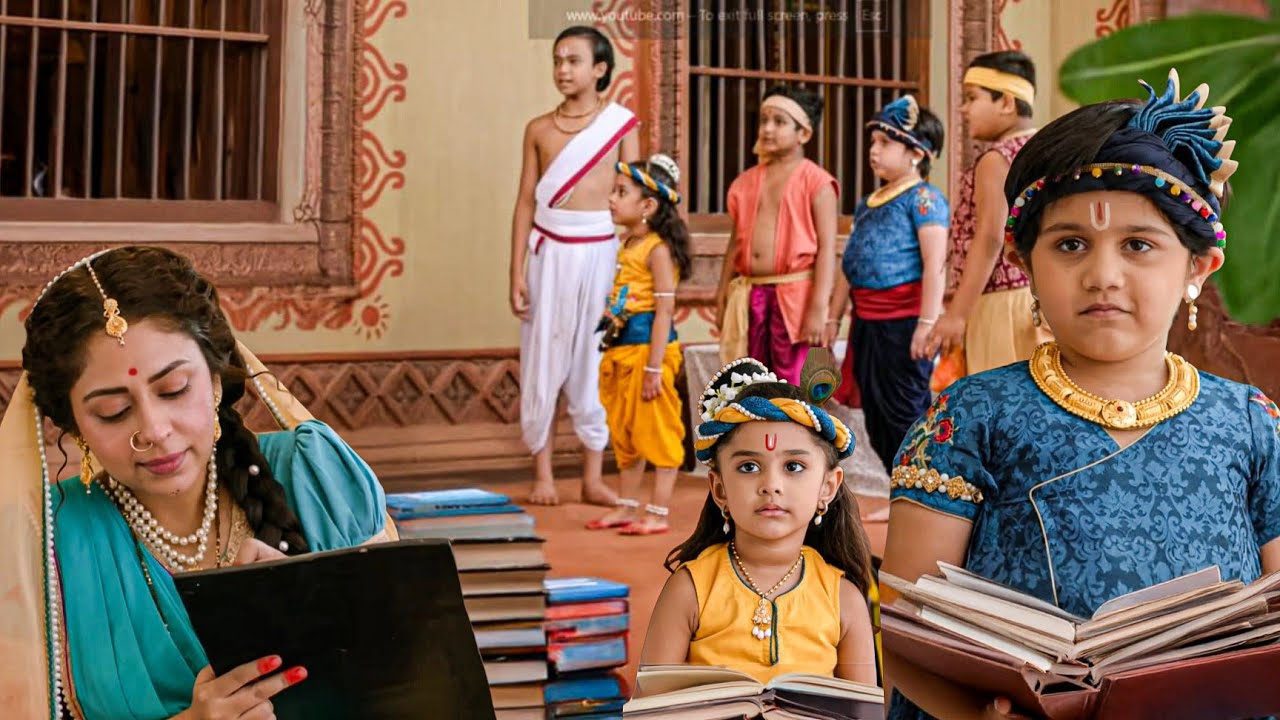 मैया ने दिए कान्हा को पढने के लिए टास्क  || Yashomati Maiyaa Ke Nandlala ||