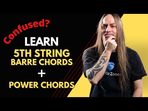 Learn How to Play 5th String Barre Chords AND Power Chords