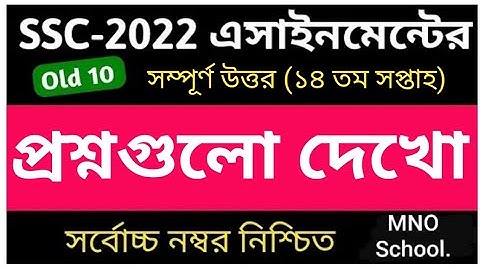 SSC 2022 Assignment 14th Week | SSC Assignment 2022 14th Week Answer | Assignment SSC 2022 14th Week