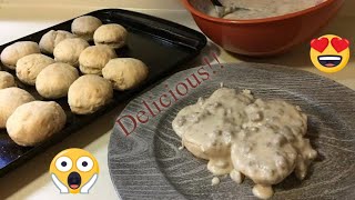 Easy Homemade Biscuits and Sausage Gravy#homemade biscuits# Gravy