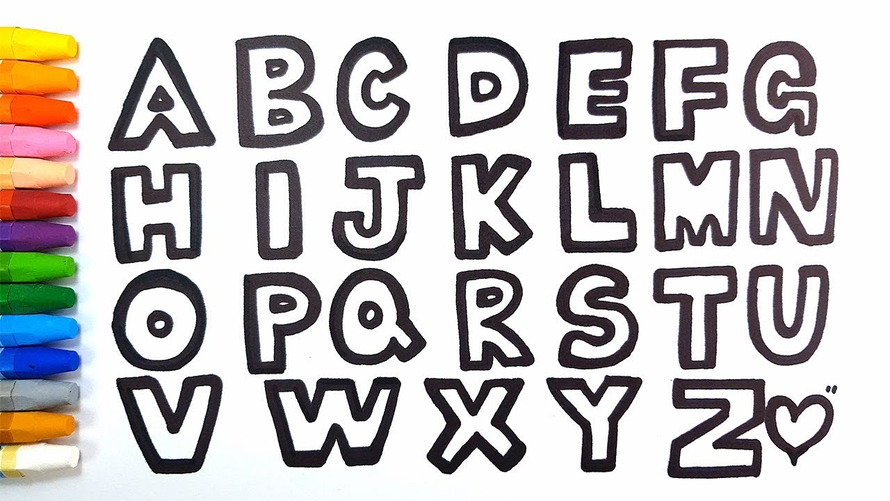 How to Draw abcdefghijklmnopqrstuvwxyz - Learn ABC Song For Kids - learn  alphabet for kids from abcdefghijklmnopqrstuvwxyzaa Watch Video 