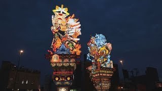 人形灯籠、夏の夜照らす 五所川原で立佞武多