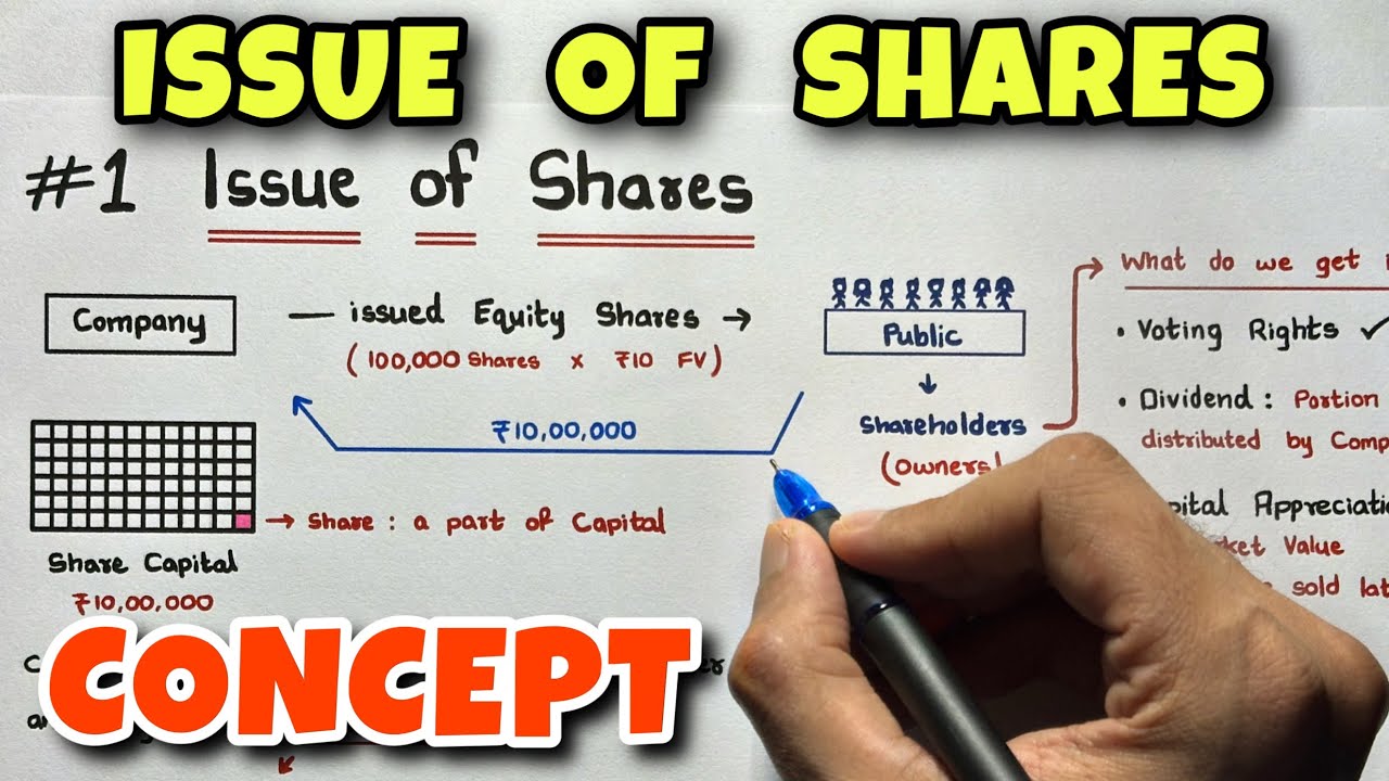 #1 Issue of Shares - Concept  - Class 12 / CA Foundation - By Saheb Academy