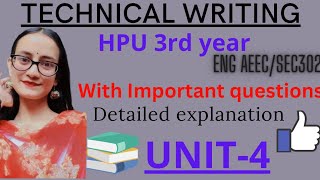 #UNIT-4 #TechnicalWriting #SEC301 #Shastamam #detailed#HPU #HPUAnnualsystem #SPU screenshot 5