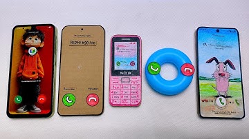 Galaxy a24 Boy vs Xiaomi K90 Pro Max vs Nokia 210 vs Circle Blue vs Xiaomi 17 Pro Max incoming call