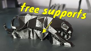 Black Panther Origami With Cura Tree Supports - Artillery Sidewinder X1 Timelapse
