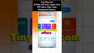 AI Tools Like AI Writer, PDF Tools, Image Tools, Video Tools, Background Remover #tinywow #ai