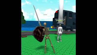 Skeleton Banging Shield Meme