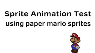 Sprite Animation Test with Paper Mario Sprites