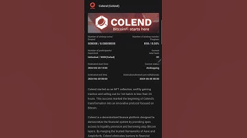 #COLEND Satoshi App new Project, Join Now #shorts #freeairdrop #crypto
