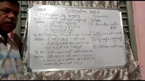 Maths class 8 Factorization part 2 grouping method