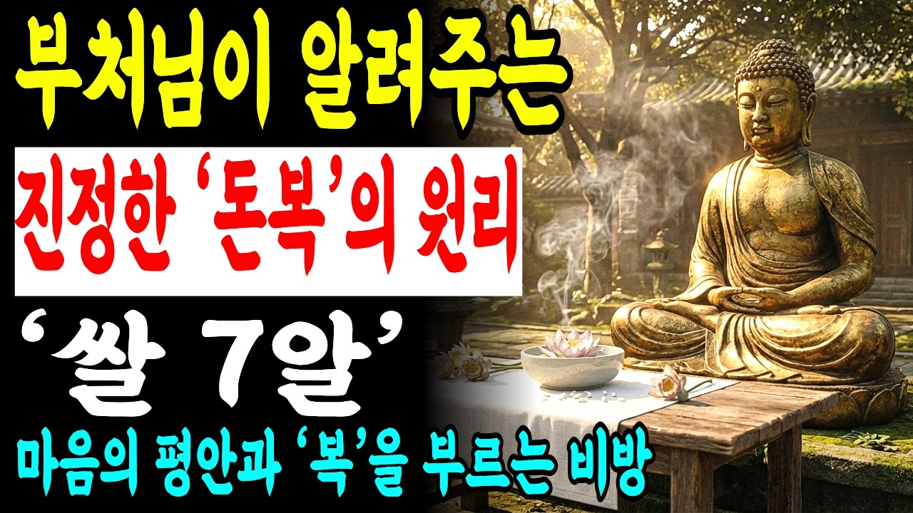 부처님이 전하는 마음의 평안과 복을 부르는 비방, 명운스님이 알려주는 진정한 돈복의 원리 | 풍수 | 사주