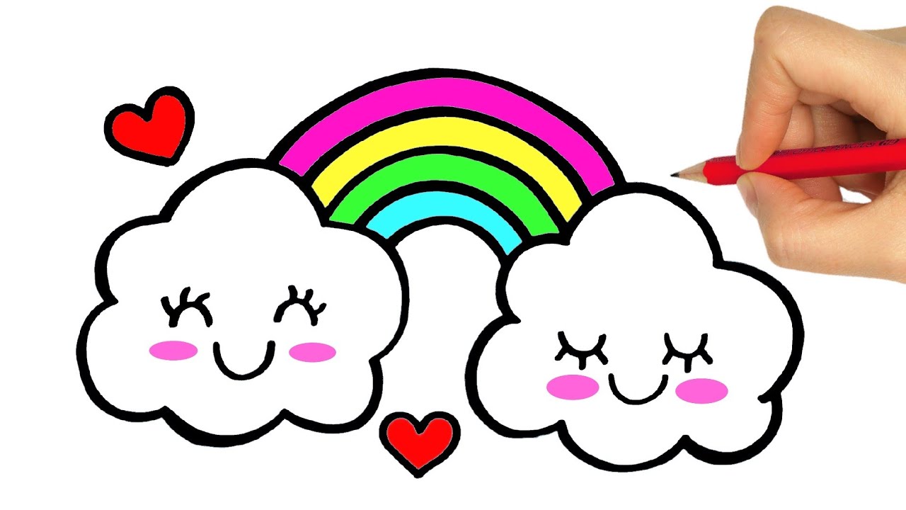 COMMENT DESSINER UN NUAGE FACILE ETAPE PAR ETAPE - Comment dessiner un