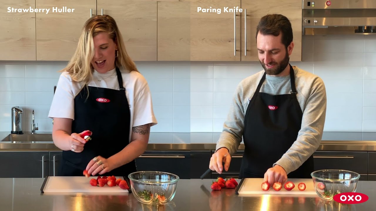 Oxo Gadget Games: Strawberry Huller