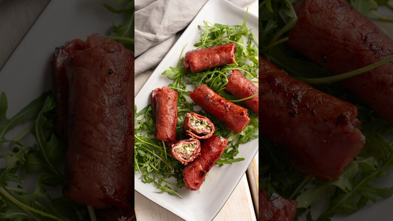 Pan-fried carpaccio rolls