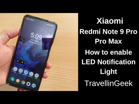 How to enable Xiaomi Redmi Note 9 ProMax Notification LED Light