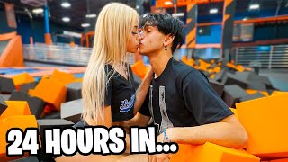 TRAMPOLINE PARK TO OURSELVES FOR 24 HOURS! (WE GET CAUGHT) screenshot 5
