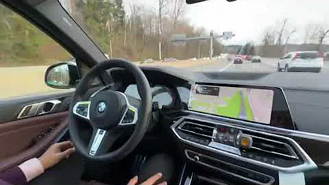 BMW X5 45E 2023 Plugin Hybrid Self driving on highway!! #bmw #x5 #electriccar #cars #tesla #luxury
