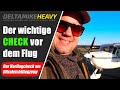 Vorflugcheck am ultraleichtflugzeug fk9 mark iv