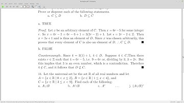 6.1 Set Theory: Definitions and the Element Method of Proof
