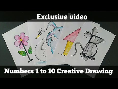 Numbers 1 To 10 Creative Drawing Creative Numbers Youtube