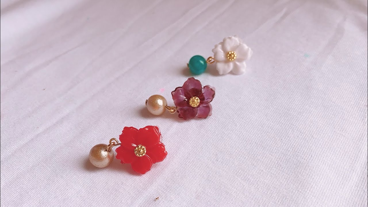 Red Real Flower Resin Earrings, Pressed Floral Resin Earrings, Dried Flower  Earrings - Etsy
