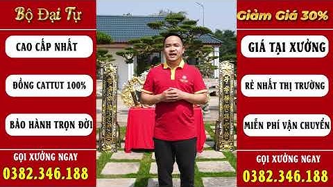 BỘ ĐẠI TỰ BẰNG ĐỒNG DÁT VÀNG 24K- MANG VẬN KHÍ- THỊNH VƯỢNG TỚI CHO GIA CHỦ | Đồ Đồng Tâm Phúc