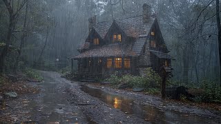 Get Rid Of Stress And Insomnia To Relax With Heavy Rain In The Forest | Relaxing Sounds For Sleeping