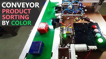 Color Sensor Product Sorting Conveyor Belt PLC Automation Project