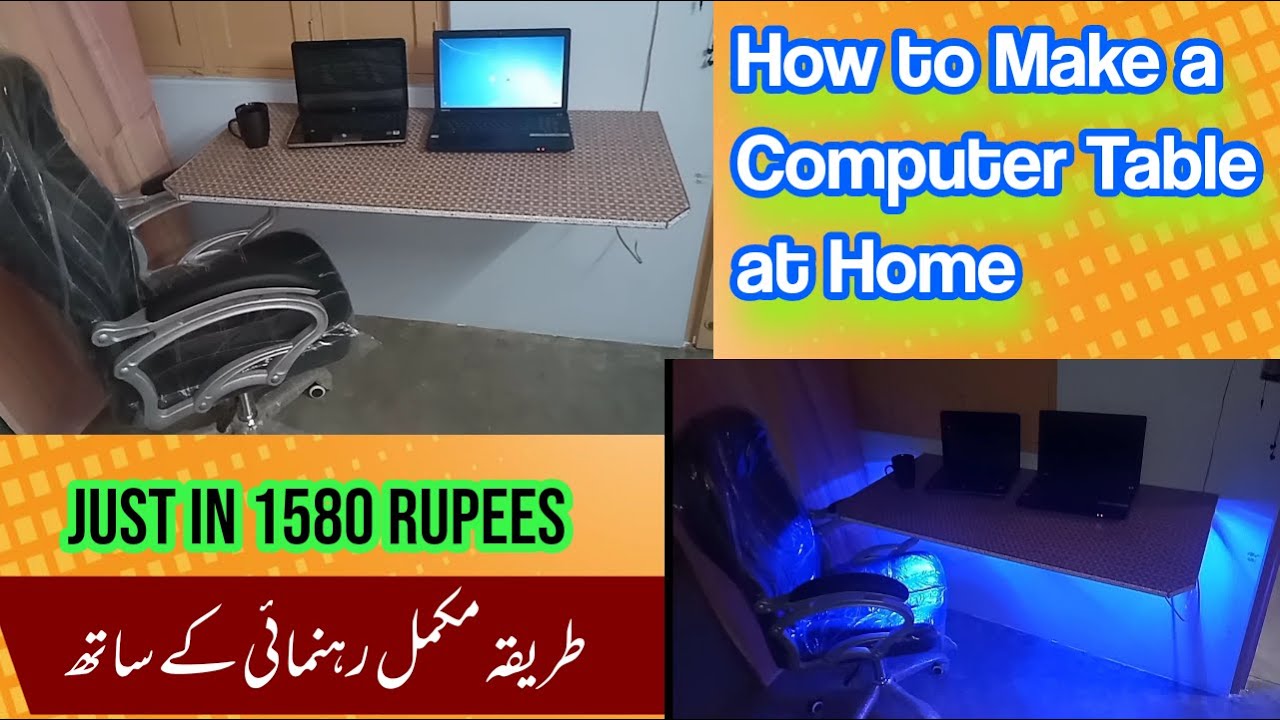 How to make a computer table at home? DIY - YouTube