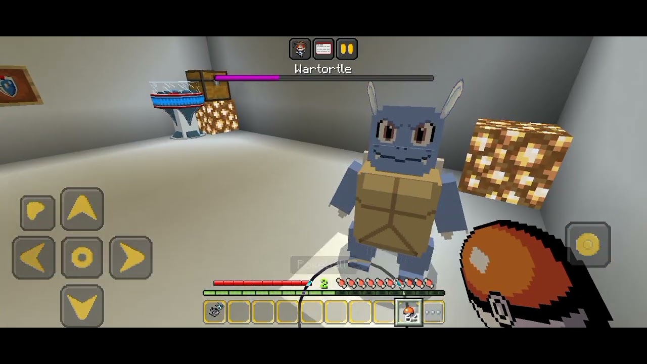 Batalla entre Pokémons básicos en Minecraft 
