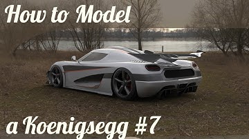 3D Car Modeling Tutorial pt.7 | Koenigsegg One:1 | Side Details