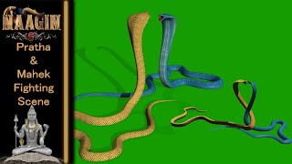 Naagin 6 Pratha And Mahek Fighting Green Screen#naagin6 3d snake animation video Check Community Tab