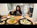 昨日の夜ご飯は餃子とブロッコリートマト卵炒めでしたー♪