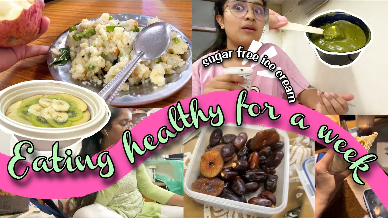 trying to eat healthy for a week | sugar free ice cream, healthy snack