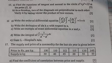 Class 12 Math question paper solutions 2081 ||part 2|| for re-exam preparation student in 2082