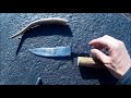 How to Use Water to Attach an Antler Handle to a Knife Blade