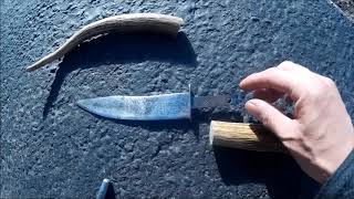How to Use Water to Attach an Antler Handle to a Knife Blade